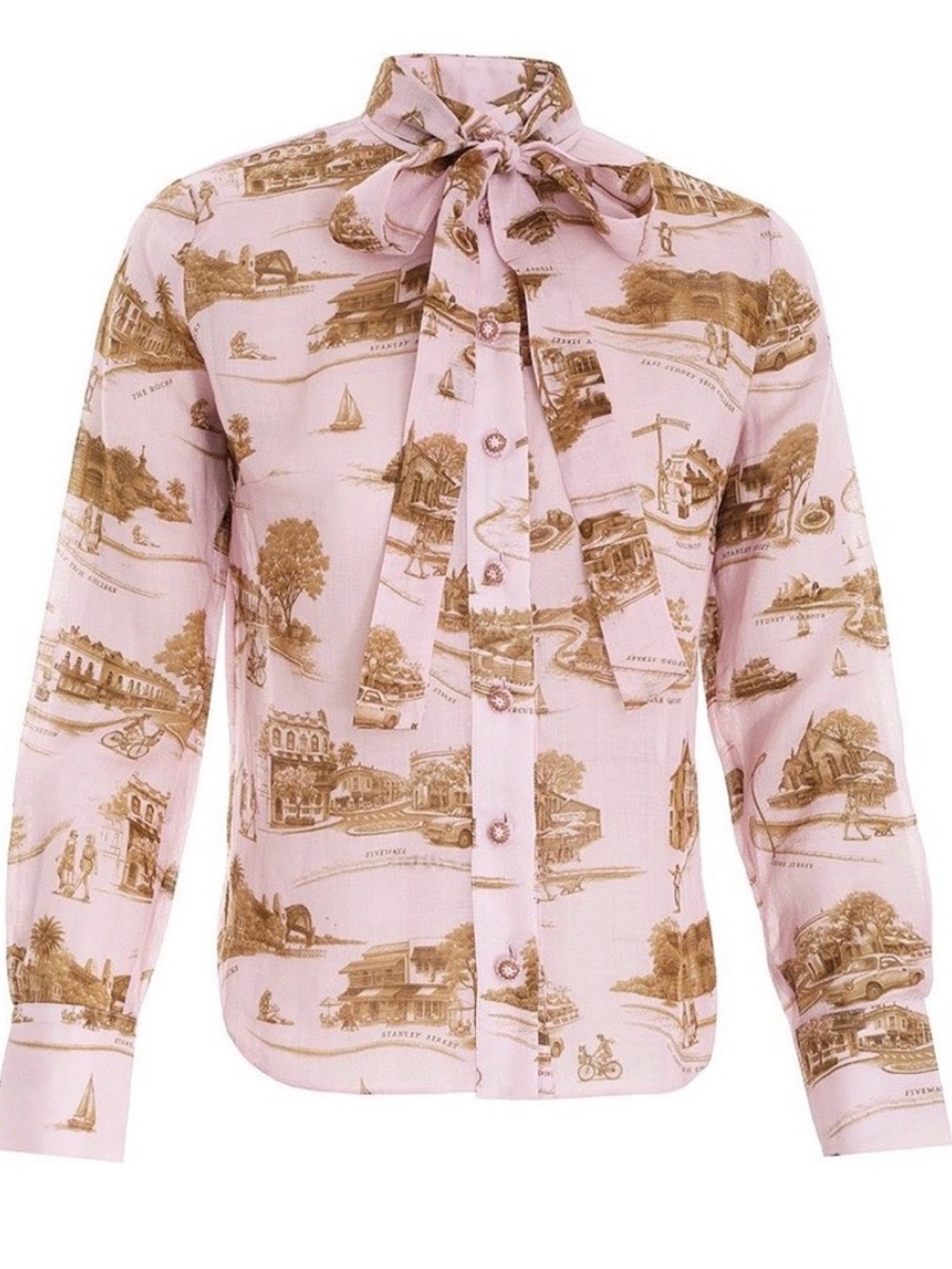 Zimmermann toile print body shirt NWT